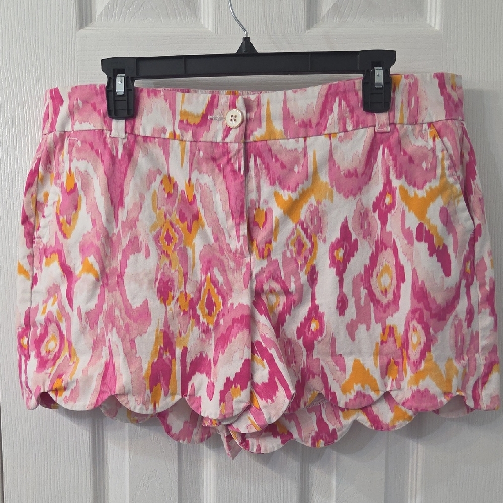 Crown & Ivy Pink and Yellow High Waist Shorts
